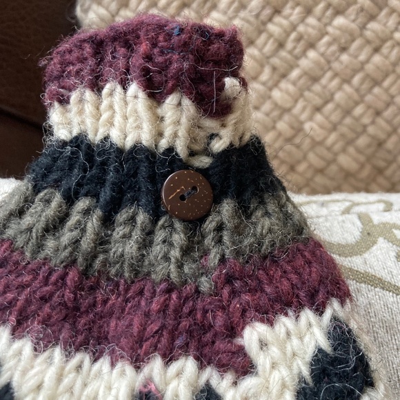 Wool Gloves Mittens Fleece Lining Convertible Handmade in Nepal Unisex - Picture 5 of 9